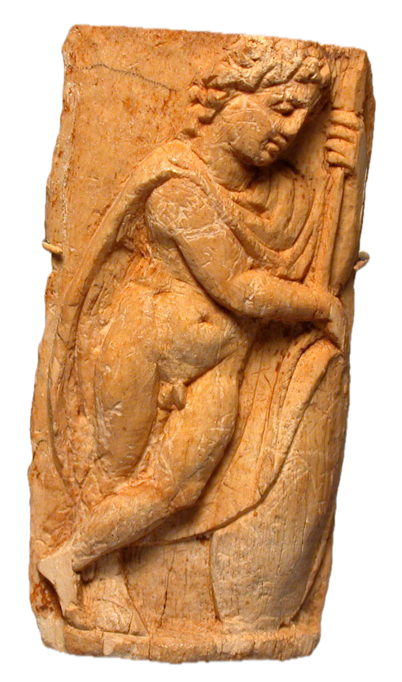 A Byzantine Egyptian panel showing a warrior resting on his shield, c.4th 5th century. Metropolitan Museum of Art. Public Domain.